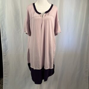Women's Free People NWT Hail Mary Purple varsity # 34 Tunic